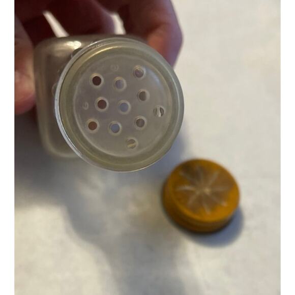 Watkins Antique 1960 Spice bottles with lids Set of 4 Atomic Pattern - Picture 9 of 9